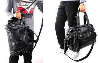 Mens PU Leather Handbag Messenger Shoul​der Casual Bag  