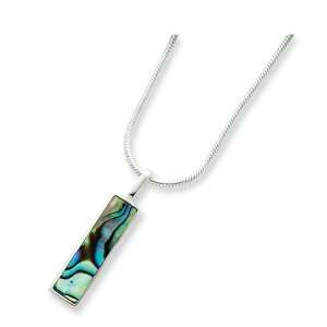  Sterling Silver Abalone Pendant Necklace Jewelry