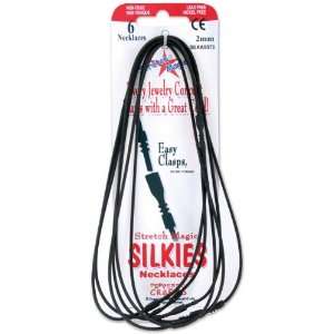  Silkies Stretch Magic Necklaces 2mm 6/Pkg Black (SILKIES 3 