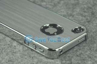 Deluxe Silver Luxury Steel Aluminum Chrome Hard Case Cover For iPhone 