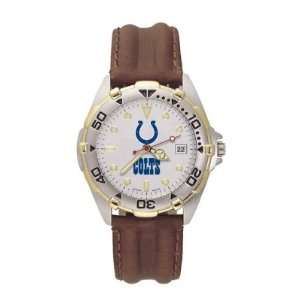  Indianapolis Colts LogoArt Allstar Leather Mens NFL Watch 