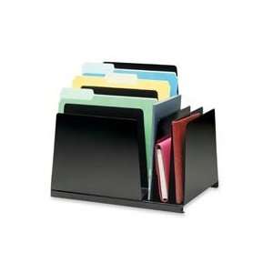 File, 8 Compartment, Black   Sold as 1 EA   Desktop organizer combines 