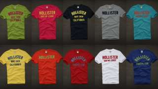 HOLLISTER MENS MALAGA BEACH T SHIRTS ALL SIZES AND COLORS NWT 