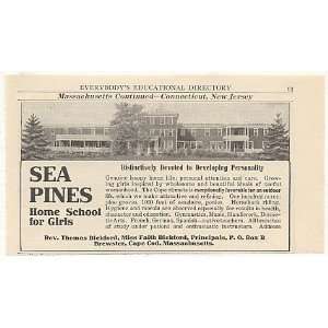   1915 Sea Pines Home School for Girls Cape Cod Print Ad