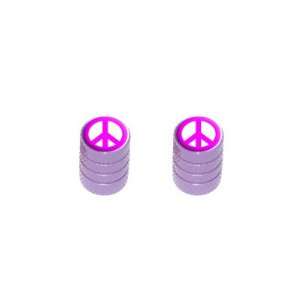 Peace Sign Pink   Motorcycle Bike Bicycle   Tire Rim Schrader Valve 