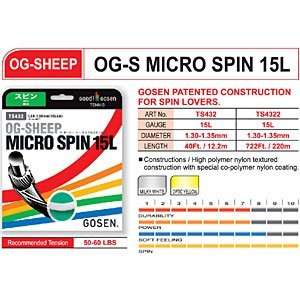  Gosen OG S Micro Spin Tennis String Set