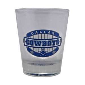  Dallas Cowboys Frosted Bottoms Up Shot Glass Sports 