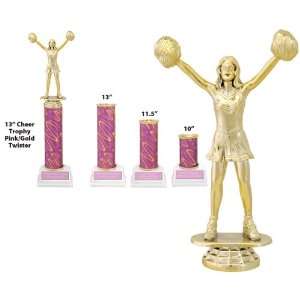   TWISTER COL/LILAC BRASS PLATE 13 Custom Cheer TWISTER TROPHY P/G