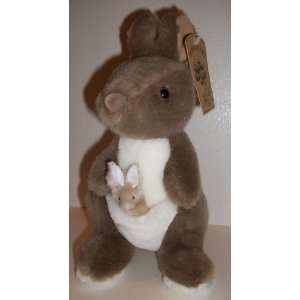  Kangaroo & Joey With Khaki Cork Hat Plush