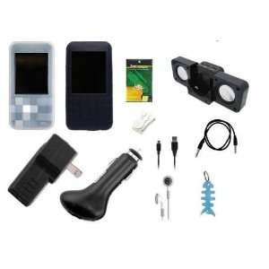   , Headset, Fishbone Style Keychain and Black Mini Foldable Speakers