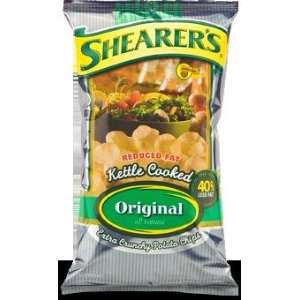 Shearers Kettle Cooked All Natural Reduced Fat Potato Chips, 8.5oz 