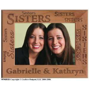  Sisters Personalized Alder Wood Photo Frame