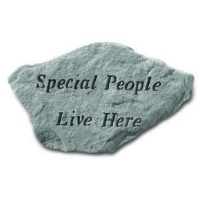 KayBerry Cast Stone Garden Accent Stone Special People Live Here 68420