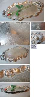Ornate Silver Plate Serving Tray English Silver Mfg Co  