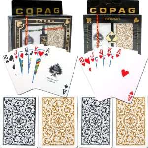 Copag Poker & Bridge REGULAR Index   1546 Black*Gold Set 