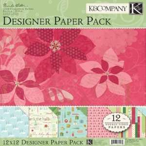  Brenda Walton Designer Paper Pad 12x12   Peppermint 