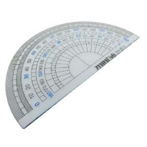   Plastic 180 Degree Protractor Measuring Angle Tool