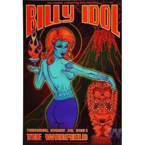  Billy Idol 2001 Warfield Concert Poster BGP266
