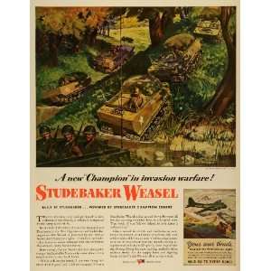  1944 Ad Studebaker Corp Weasel WWII Flying Fortress 