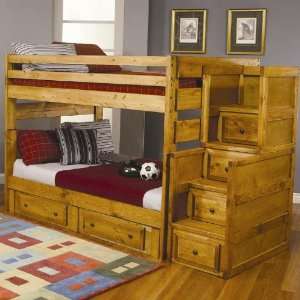  Full Size Bunk Bed with Stairway Chest