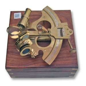  Sextant Brass 9 with a Wooden Box