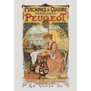  Machines a Coudre Peugeot 12x18 Giclee on canvas