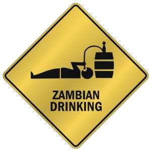    ZAMBIAN DRINKING  CROSSING SIGN COUNTRY ZAMBIA