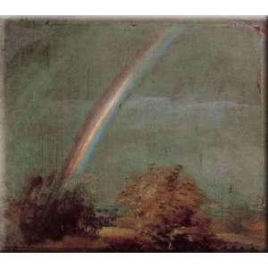  Landscape with a Double Rainbow 16x14 Streched Canvas Art 