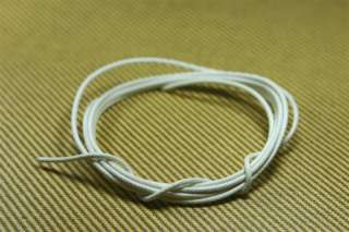 20 AWG vintage style solid cloth wire 6 ft   WHITE  