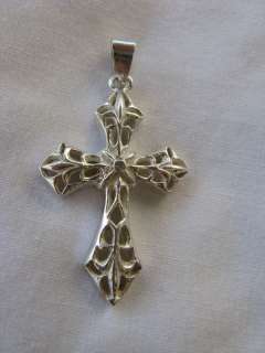 Egyptian Sterling Silver Cross Coptic Pendant 1.75 #C1  