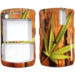  Brown Wood with Nailed Marijuana Leaf Design Snap On Cover 