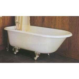  Classic 61 inch Clawfoot Bathtub   W/O Faucet Holes