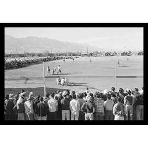  Vintage Art Baseball Game at Manzanar   19647 5