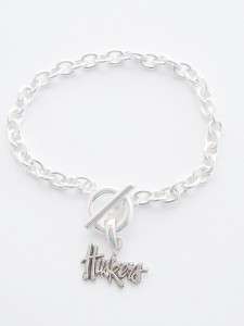 Nebraska Cornhuskers Silver Bracelet Jewelry NU Huskers  