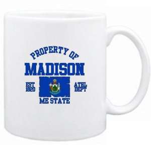   Property Of Madison / Athl Dept  Maine Mug Usa City