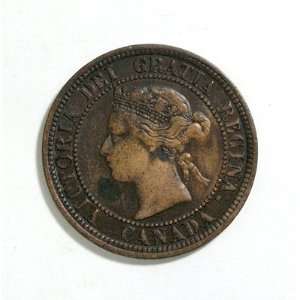  Extra Fine 1876 H Canada Large Cent 
