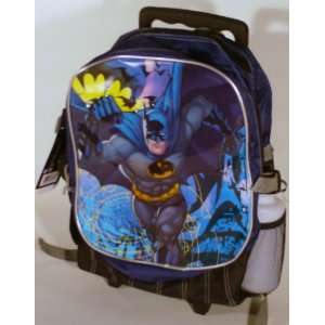  Batman Large Rolling Backpack with a Free Bottle 