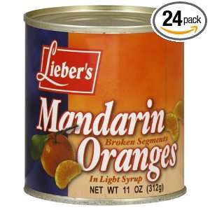 Liebers Mandarin Oranges, Broken Segments, 11 Ounce (Pack of 24 