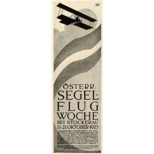 1931 Cosl Frey Lithograph Poster Graphic Design Osterr Segelflug 