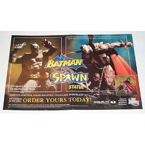   and Spawn Statue 17 by 11 Inch DC Comics Shop Dealers Promo Poster