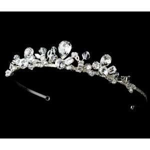  Silver Sparkling Rhinestone Crystal Bridal Tiara Jewelry