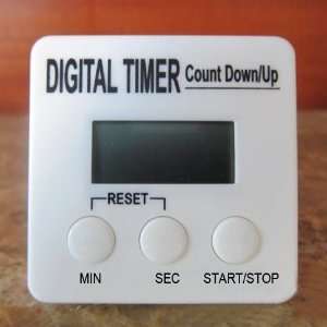 White Simple style Digital Countdown Kitchen Timer, Minutes & Seconds 