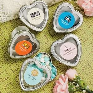   Collection Silver Heart Shaped Mint Tins