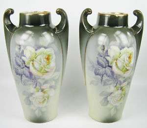 2x Art Nouveau Porcelain Vase Reinhold Schlegelmilch  