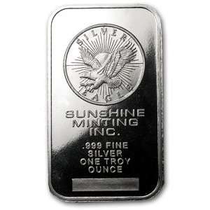  Sunshine Mint   1 oz .999+ Fine Silver Bar Everything 