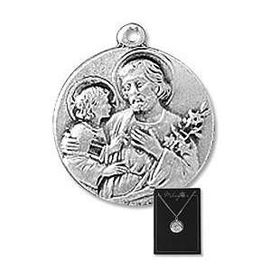  St. Joseph Patron Saint, 3PK Lot Pewter Medals with 18 