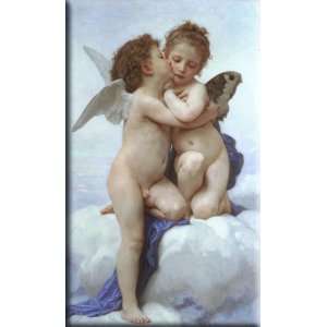  Cupid and Psyche as Children 18x30 Streched Canvas Art by 
