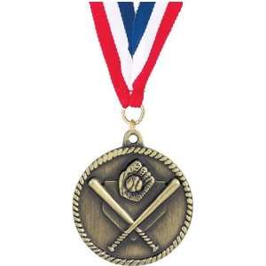  Baseball Medals   2 inches Sculptured Die Cast Medal 