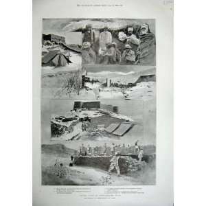  1899 Winter Scenes India Ghilzai Karappa Hospital Fort 