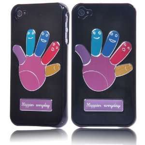   Fashion Palm Hard Case for iPhone 4/iPhone 4S (Black) 